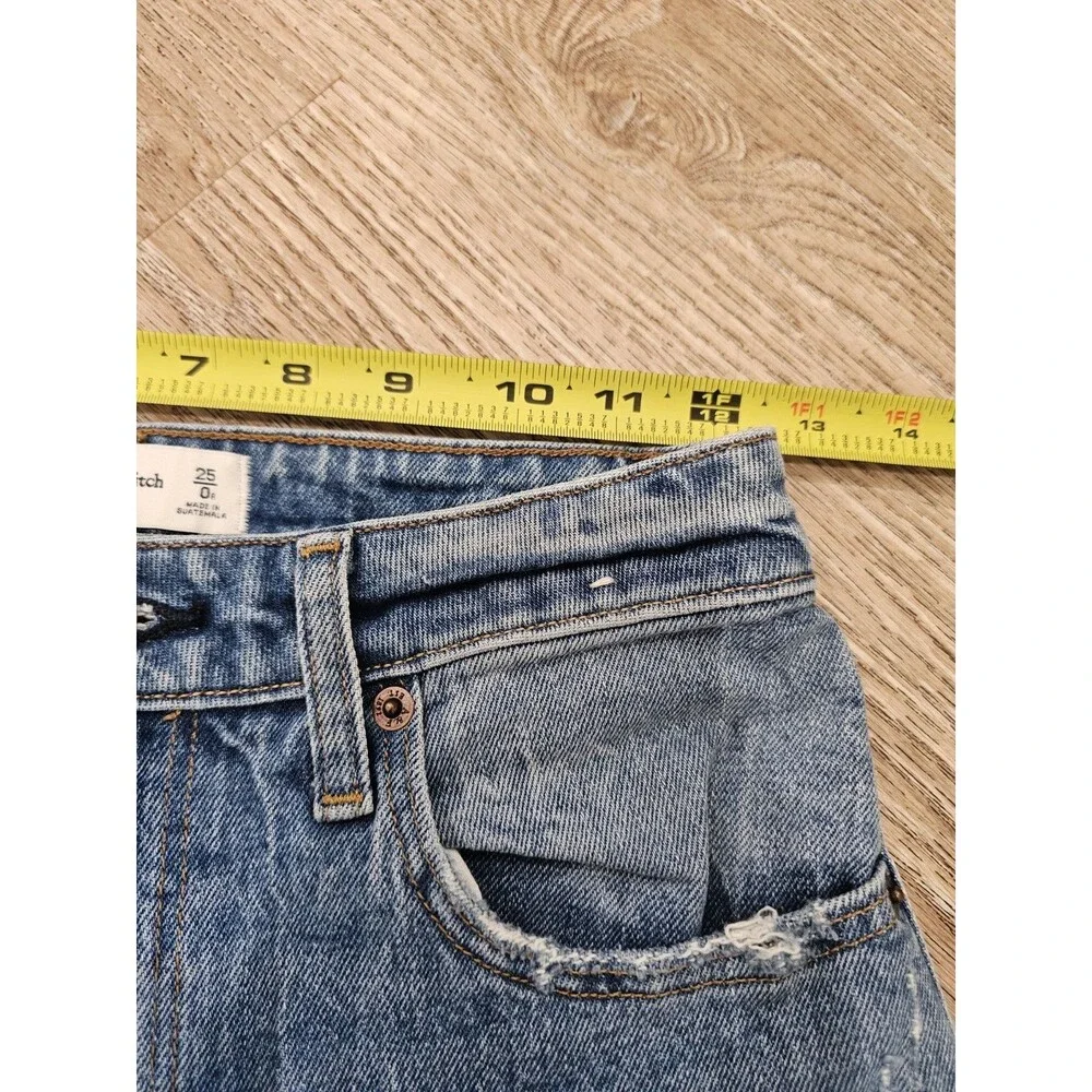 Abercrombie And Fitch Women's High Rise Mom Jeans Size 25/0 - Picture 4 of 7
